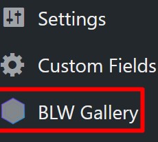 Ajustes de Configuración del Plugin BLW Gallery en el Panel de WordPress